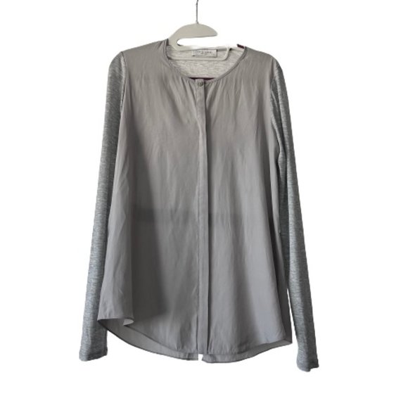 Lola & Sophie Women's Small Gray Long Sleeve Crew Neck Pullover Blouse Tunic Top - Picture 5 of 14